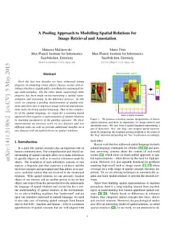 A Pooling Approach to Modelling Spatial Relations for Image Retrieval
  and Annotation