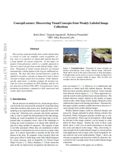 ConceptLearner: Discovering Visual Concepts from Weakly Labeled Image
  Collections