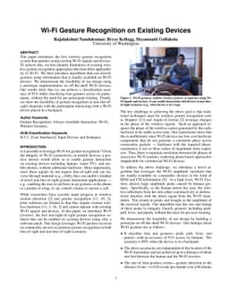 Wi-Fi Gesture Recognition on Existing Devices