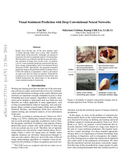 Visual Sentiment Prediction with Deep Convolutional Neural Networks