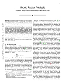 Group Factor Analysis