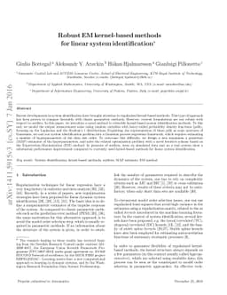 Robust EM kernel-based methods for linear system identification