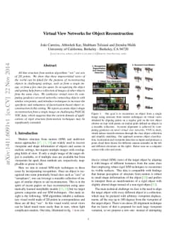 Virtual View Networks for Object Reconstruction