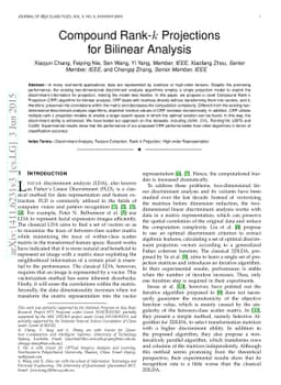 Compound Rank-k Projections for Bilinear Analysis