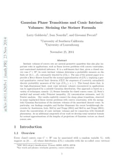 Gaussian Phase Transitions and Conic Intrinsic Volumes: Steining the
  Steiner Formula
