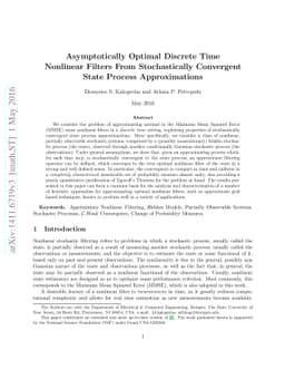 Asymptotically Optimal Discrete Time Nonlinear Filters From
  Stochastically Convergent State Process Approximations