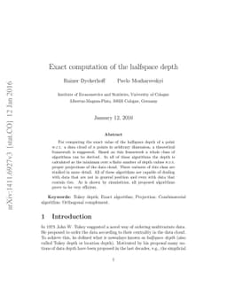 Exact computation of the halfspace depth