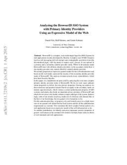 Analyzing the BrowserID SSO System with Primary Identity Providers Using
  an Expressive Model of the Web