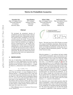Metrics for Probabilistic Geometries