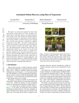 Articulated motion discovery using pairs of trajectories