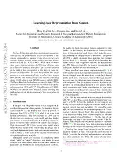 Learning Face Representation from Scratch