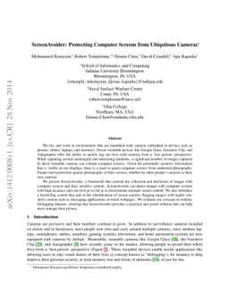 ScreenAvoider: Protecting Computer Screens from Ubiquitous Cameras