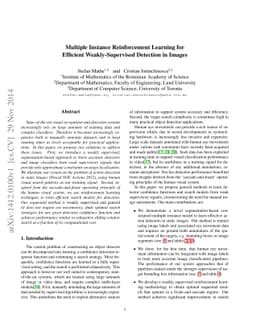 Multiple Instance Reinforcement Learning for Efficient Weakly-Supervised
  Detection in Images