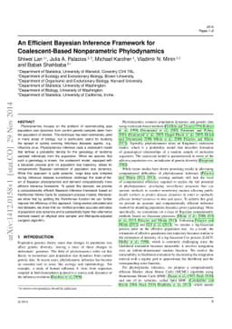 An Efficient Bayesian Inference Framework for Coalescent-Based
  Nonparametric Phylodynamics