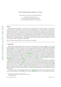 Fuzzy human motion analysis: A review