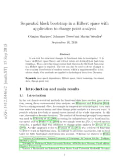 Sequential block bootstrap in a Hilbert space with application to change
  point analysis