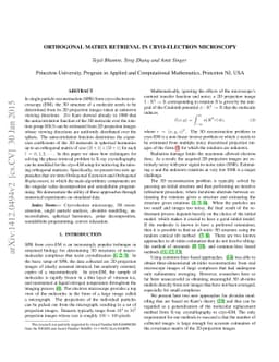 Orthogonal Matrix Retrieval in Cryo-Electron Microscopy