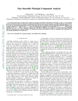 Fast Steerable Principal Component Analysis
