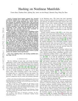Hashing on Nonlinear Manifolds