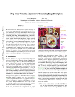 Deep Visual-Semantic Alignments for Generating Image Descriptions
