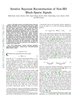 Iterative Bayesian Reconstruction of Non-IID Block-Sparse Signals