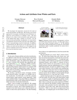 Actions and Attributes from Wholes and Parts