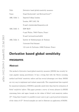 Derivative based global sensitivity measures