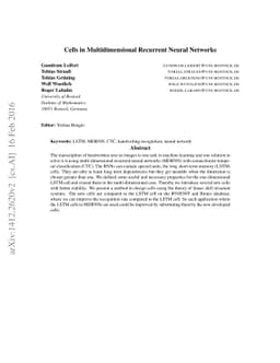 Cells in Multidimensional Recurrent Neural Networks