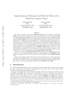 Approximation of Distances and Shortest Paths in the Broadcast Congest
  Clique