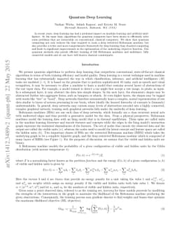 Quantum Deep Learning