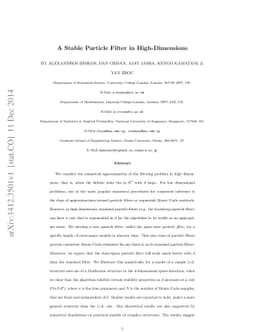 A Stable Particle Filter in High-Dimensions