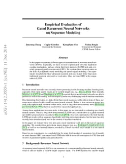 Empirical Evaluation of Gated Recurrent Neural Networks on Sequence
  Modeling