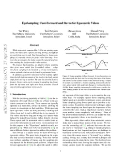 EgoSampling: Fast-Forward and Stereo for Egocentric Videos