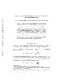 Central Limit Theorems and Bootstrap in High Dimensions