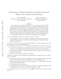 Inconsistency of Bayesian Inference for Misspecified Linear Models, and
  a Proposal for Repairing It