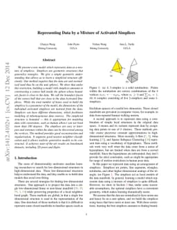 Representing Data by a Mixture of Activated Simplices