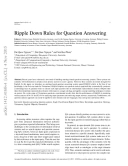 Ripple Down Rules for Question Answering