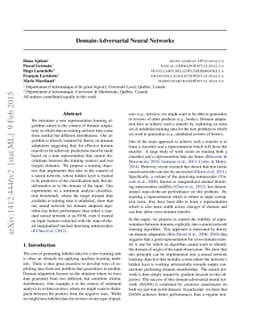 Domain-Adversarial Neural Networks