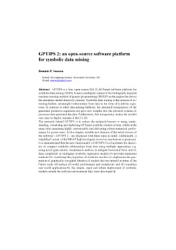 GPTIPS 2: an open-source software platform for symbolic data mining