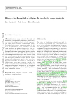 Discovering beautiful attributes for aesthetic image analysis