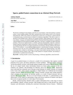 Sparse, guided feature connections in an Abstract Deep Network