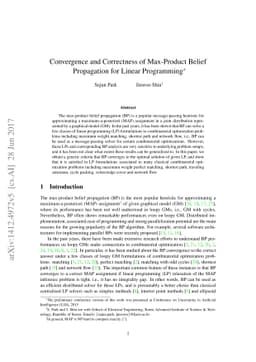 Max-Product Belief Propagation for Linear Programming: Applications to
  Combinatorial Optimization