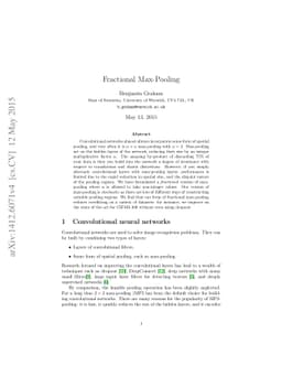 Fractional Max-Pooling