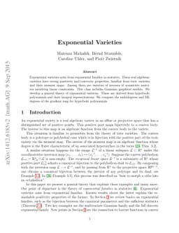 Exponential Varieties
