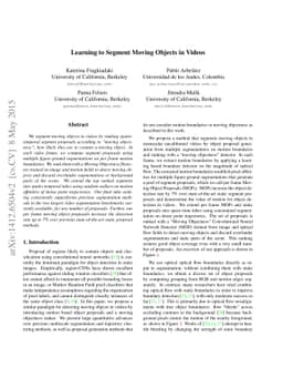Learning to Segment Moving Objects in Videos