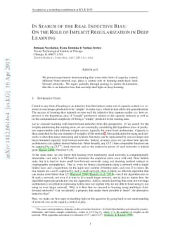 In Search of the Real Inductive Bias: On the Role of Implicit
  Regularization in Deep Learning