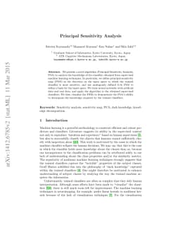 Principal Sensitivity Analysis