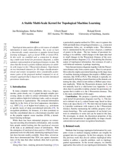 A Stable Multi-Scale Kernel for Topological Machine Learning