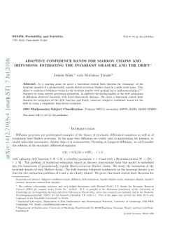 Adaptive confidence bands for Markov chains and diffusions: Estimating
  the invariant measure and the drift