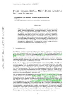 Fully Convolutional Multi-Class Multiple Instance Learning